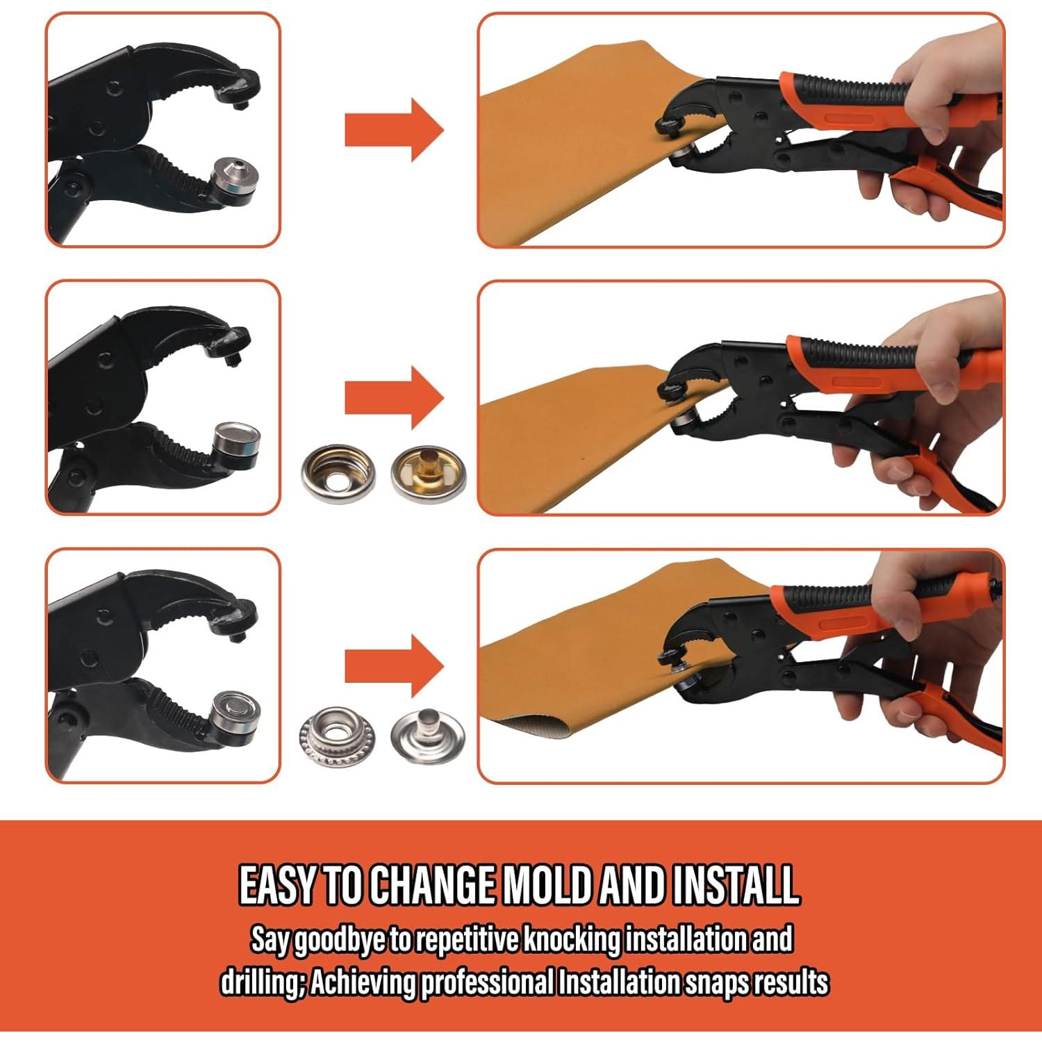 Kit de Botones a Presión Coowolf 150 Piezas para Tela y Barco