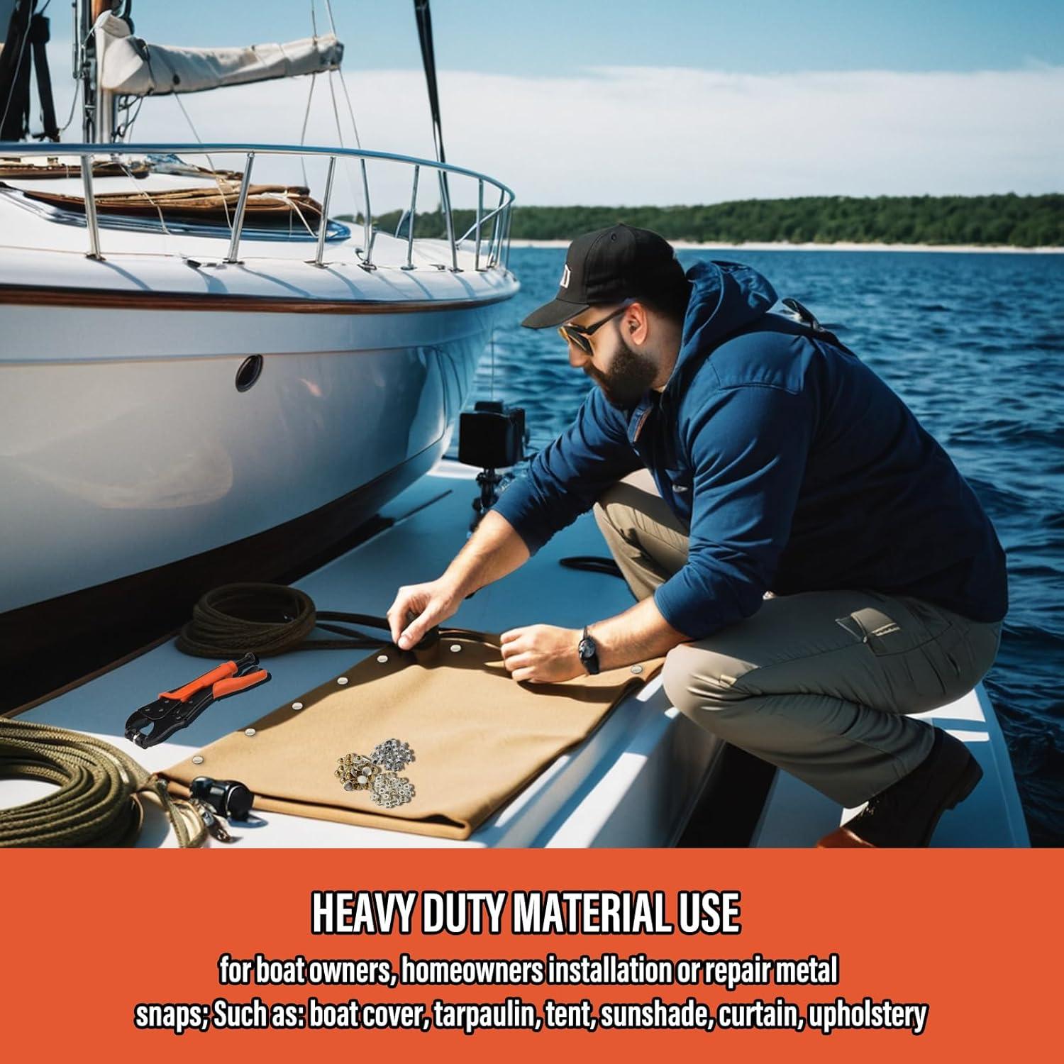 Kit de Botones a Presión Coowolf 150 Piezas para Tela y Barco