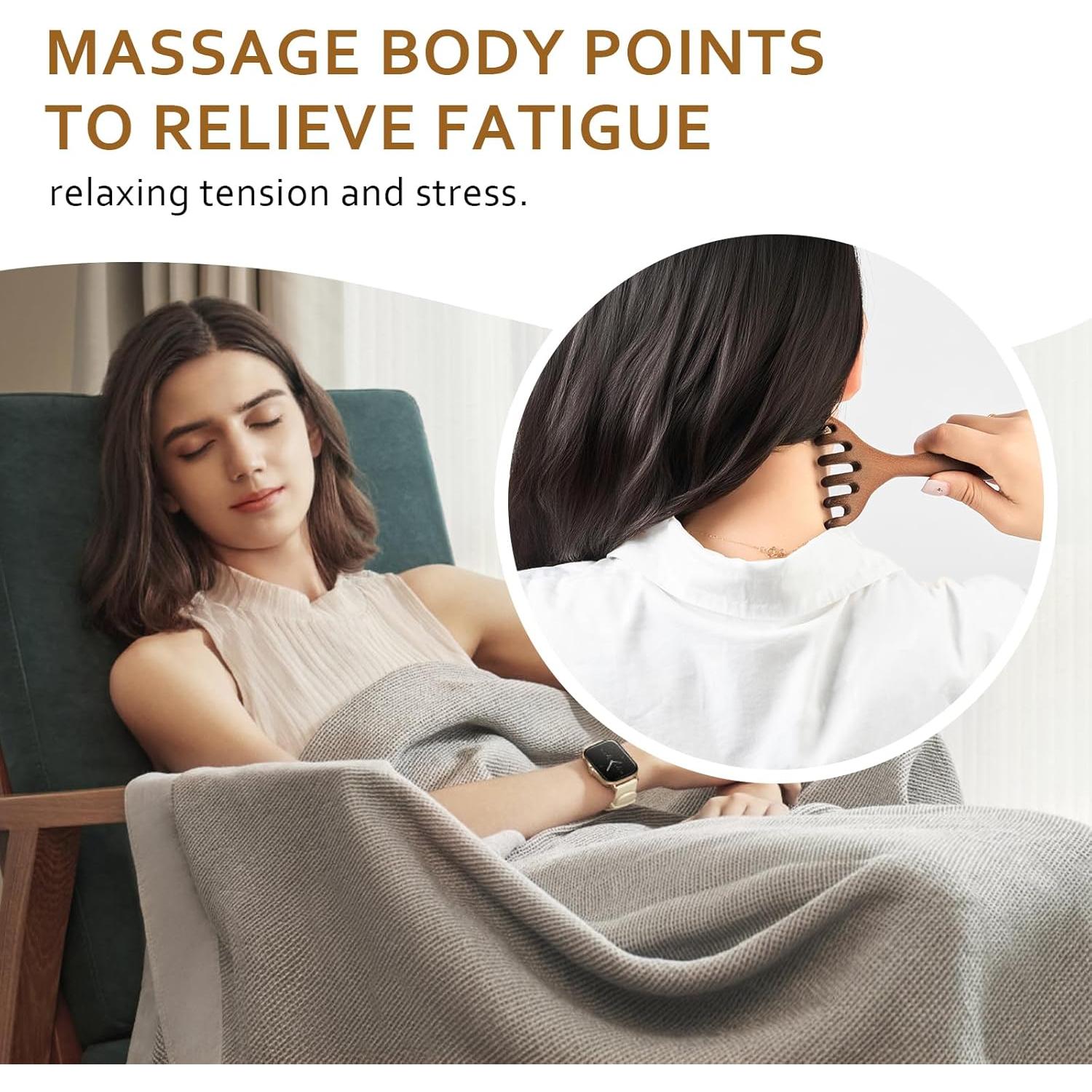 Masajeador de Cuero Cabelludo MoyRetty 6 Garras de Sándalo