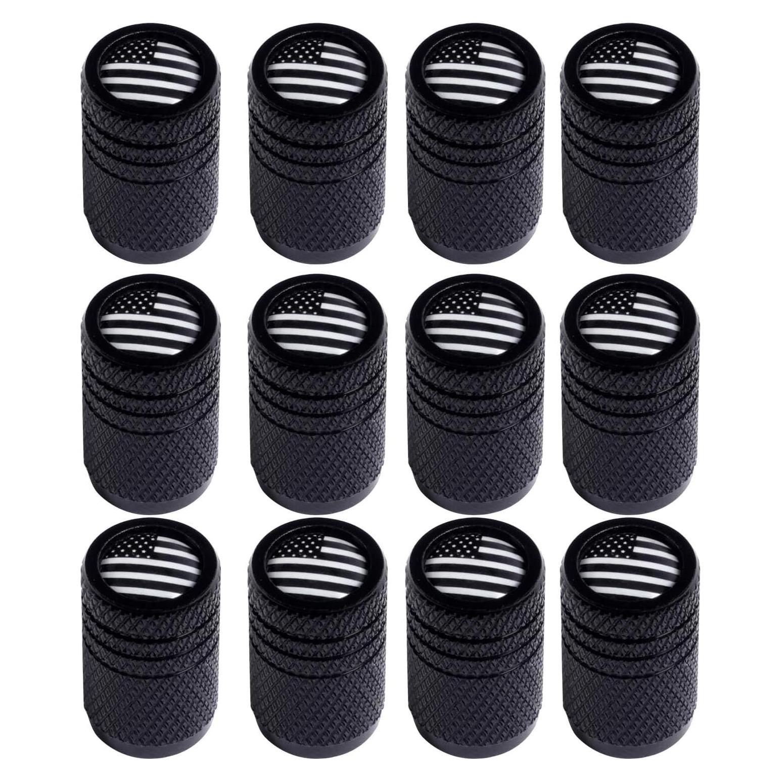 Cubiertas de Válvula Amasodaon 12PCS Aleación Aluminio Universal