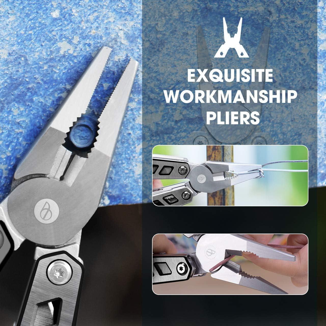 BIBURY Alicates Multiherramienta 21 en 1 Acero Inoxidable