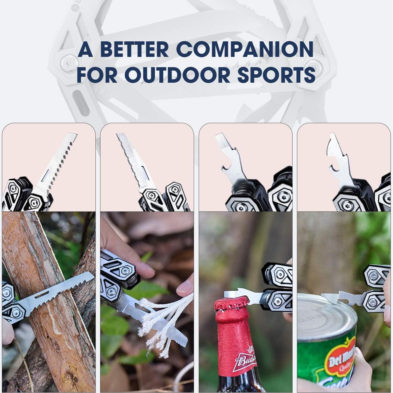 BIBURY Alicates Multiherramienta 21 en 1 Acero Inoxidable