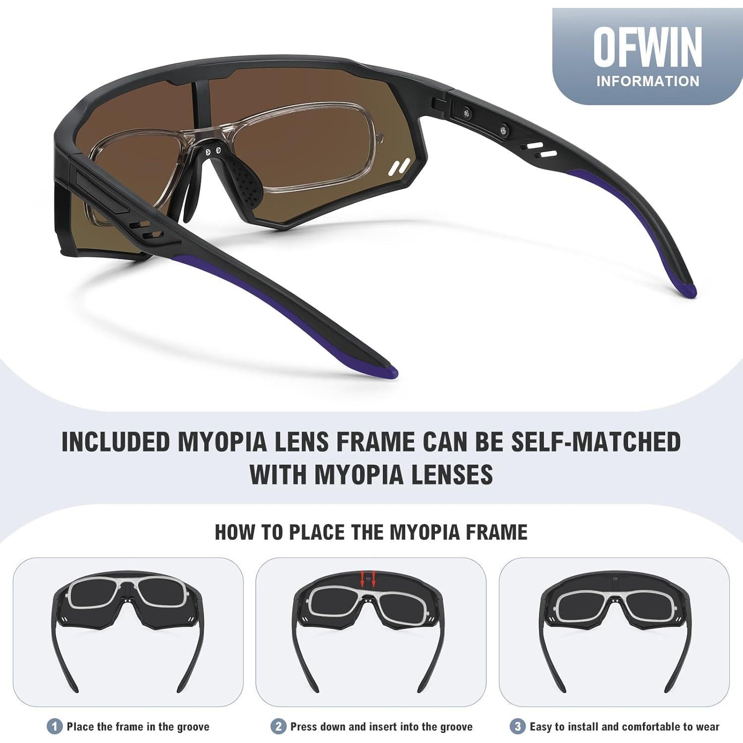 Gafas de sol deportivas OFWIN polarizadas UV400 unisex