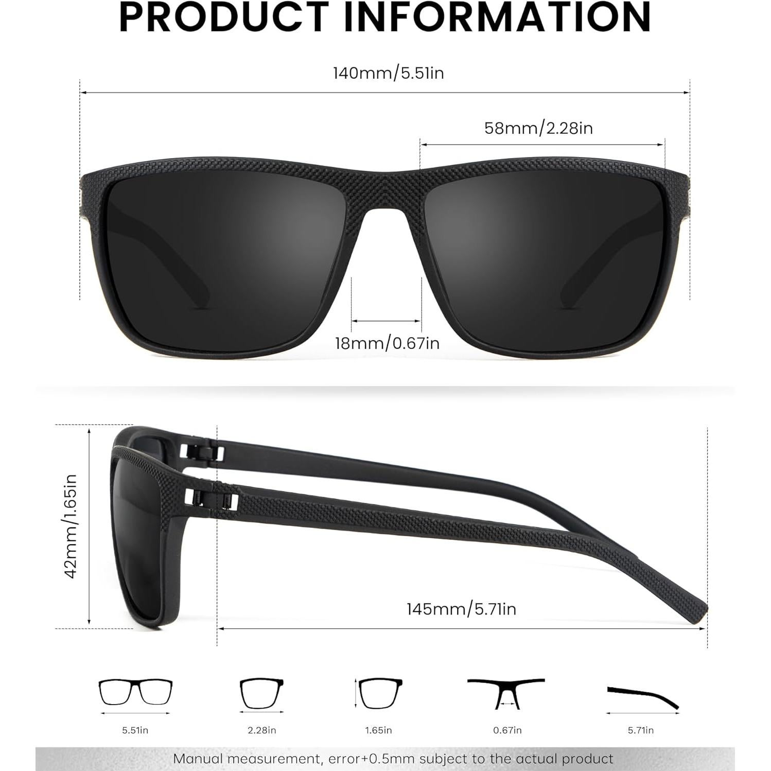 Gafas de sol polarizadas CIFOYA Cys45-1-1-1 UV400 para hombres y mujeres