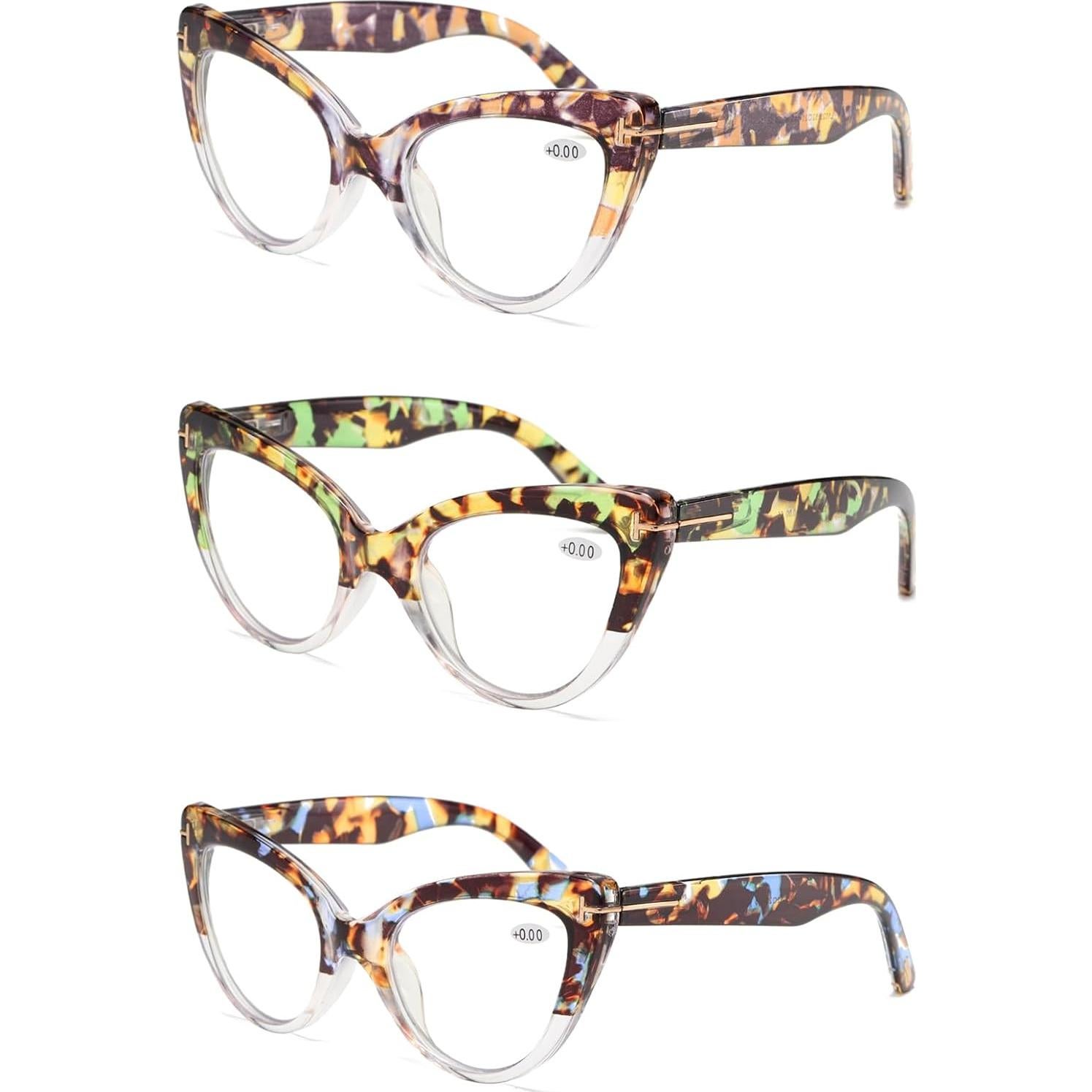 Gafas de lectura elegantes para mujeres - Set de 3 - Protección luz azul