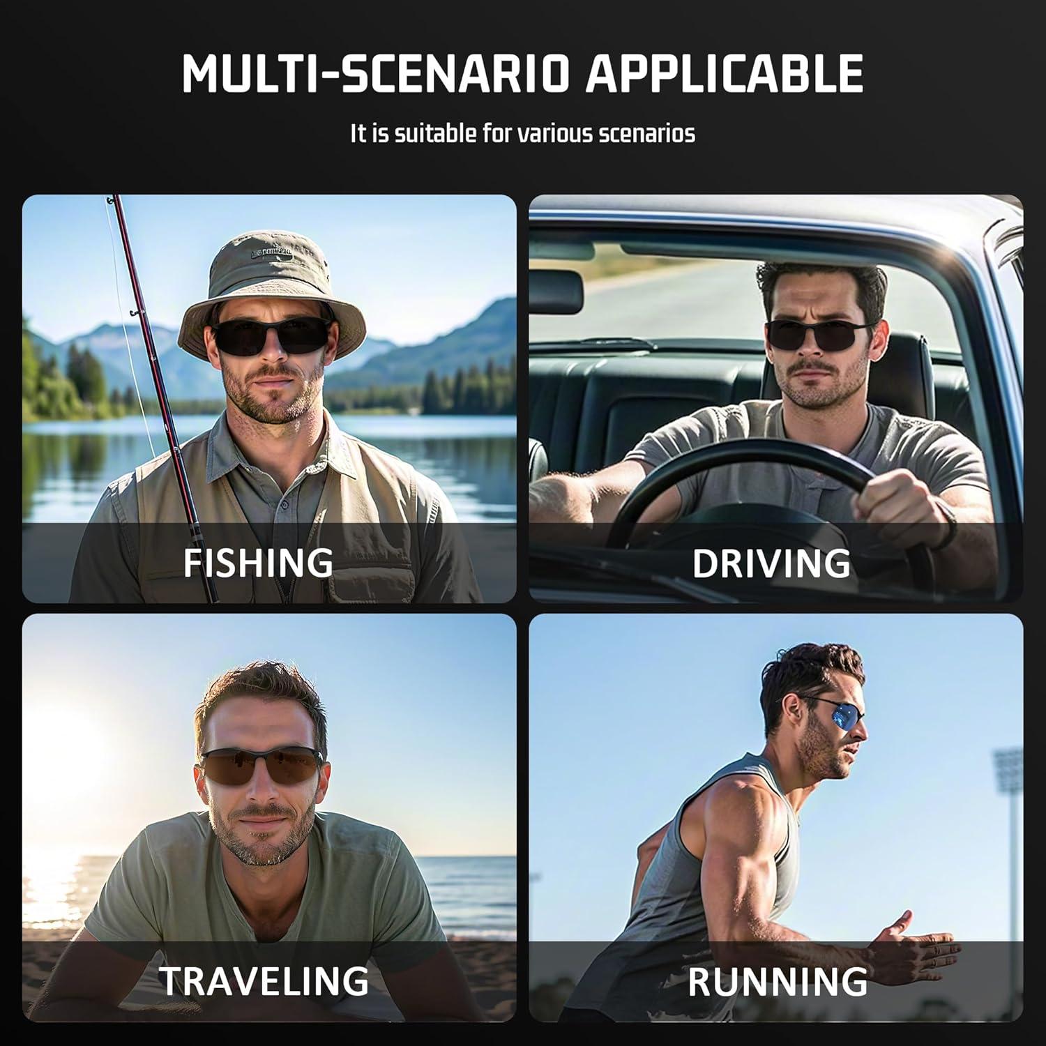 Gafas de sol deportivas SUNGAIT polarizadas UV400 para hombres