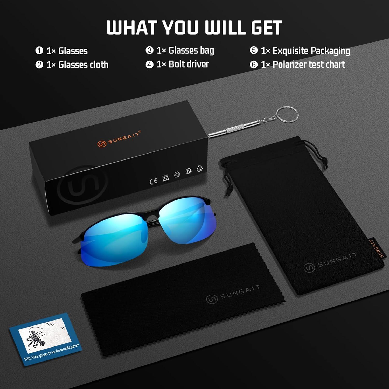 Gafas de sol deportivas SUNGAIT polarizadas UV400 para hombres