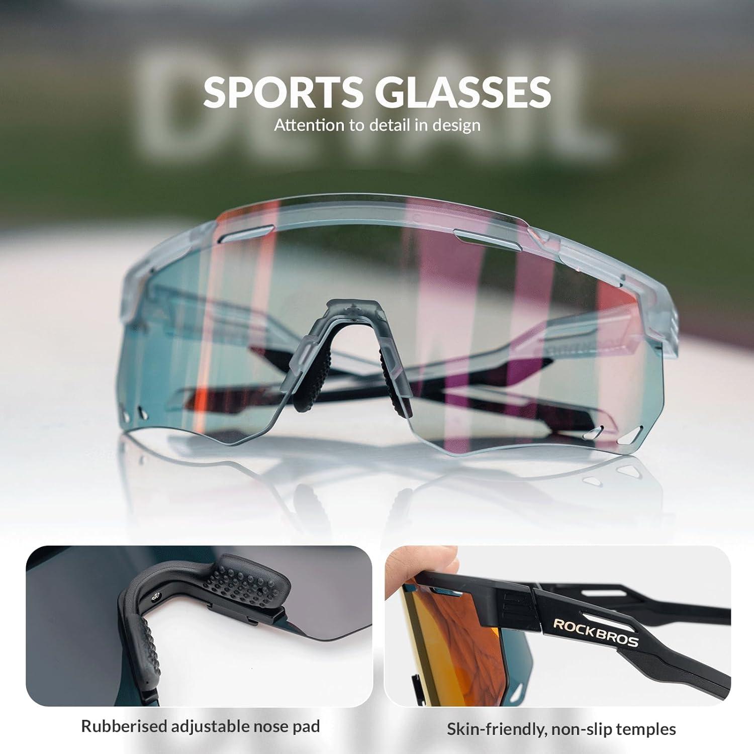 Gafas de Ciclismo ROCKBROS Fotoquímicas UV para Hombre y Mujer
