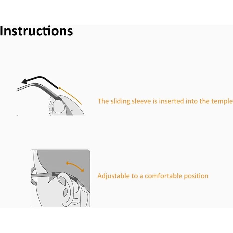 Fundas de Silicona para Patillas de Gafas PTSLKHN - 5 Pares Antideslizantes