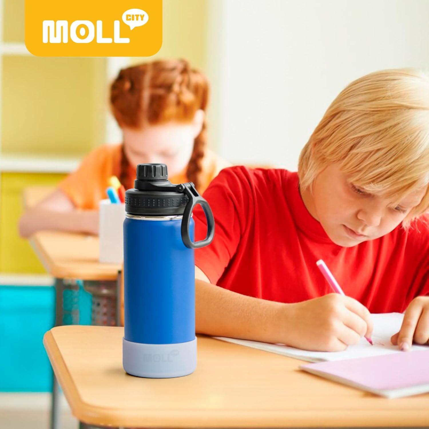 Botella de Agua Infantil Mollcity 355ml Acero Inoxidable Verde
