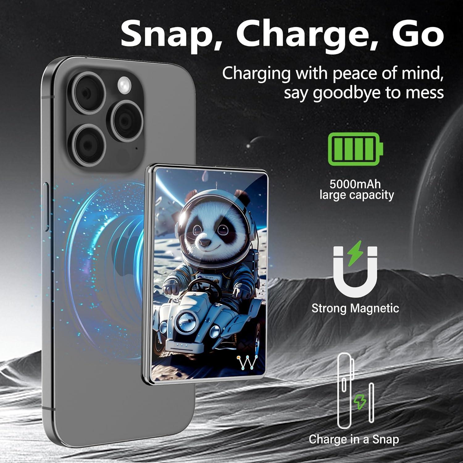 Cargador Portátil Inalámbrico LUCKYDUO 5000mAh Slim Magsafe