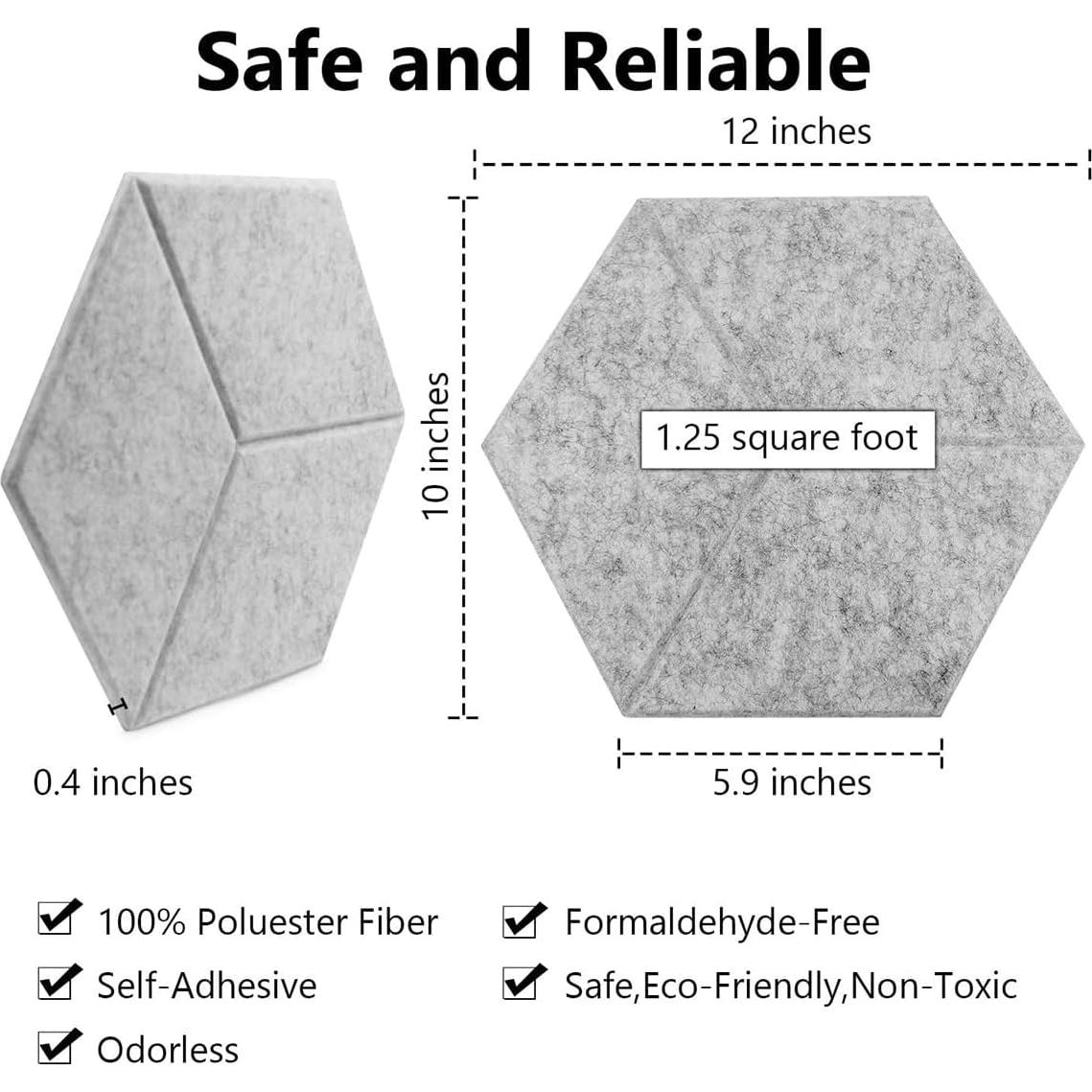 Paneles Acústicos de Corcho WEYCHEN 12 Piezas 30.48x25.4 cm