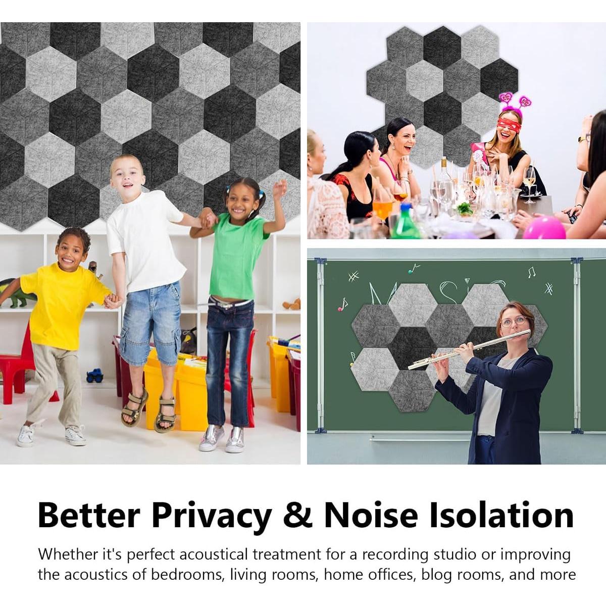 Paneles Acústicos de Corcho WEYCHEN 12 Piezas 30.48x25.4 cm