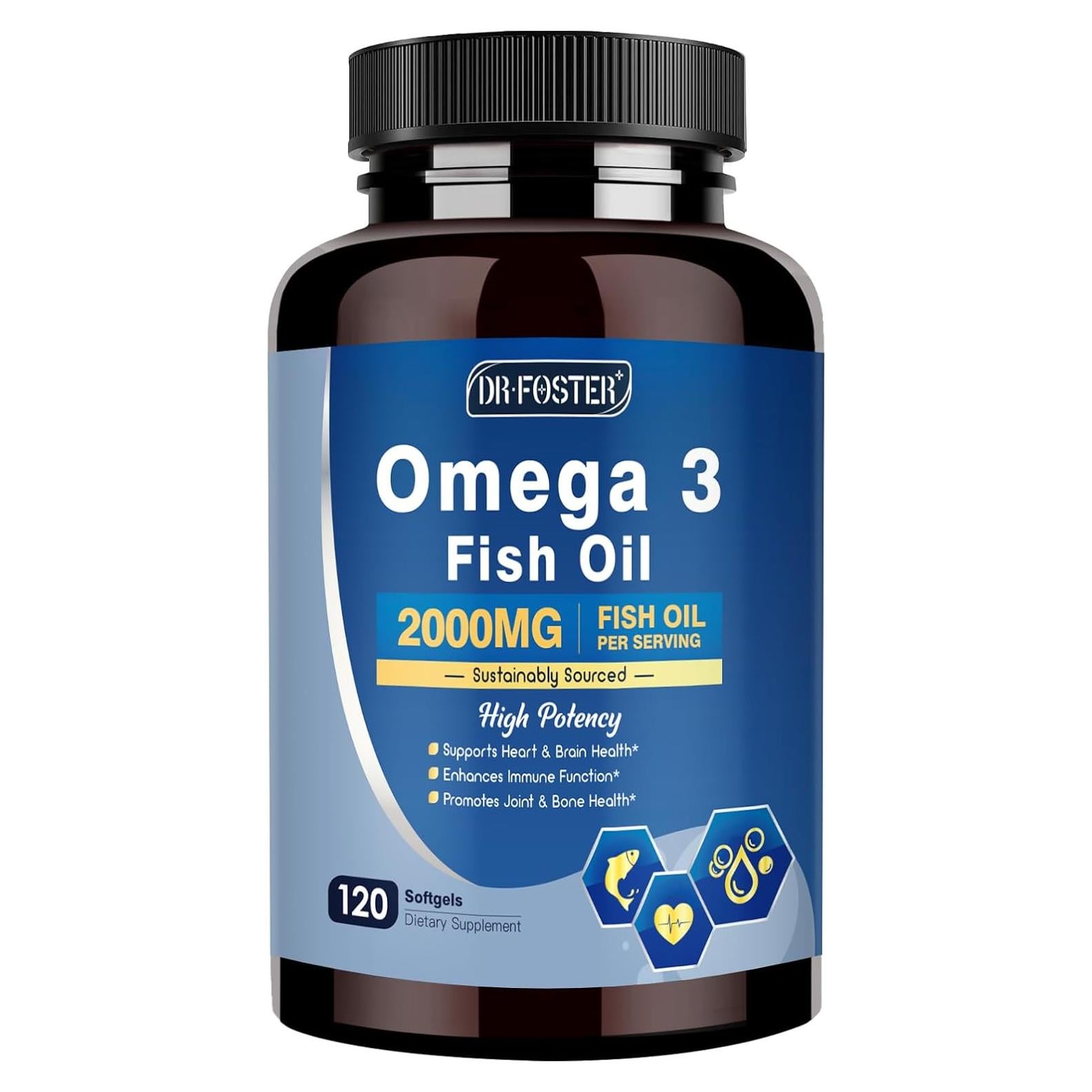Aceite de Pescado Omega-3 Dr. Foster 2000mg 120 Gelatinas
