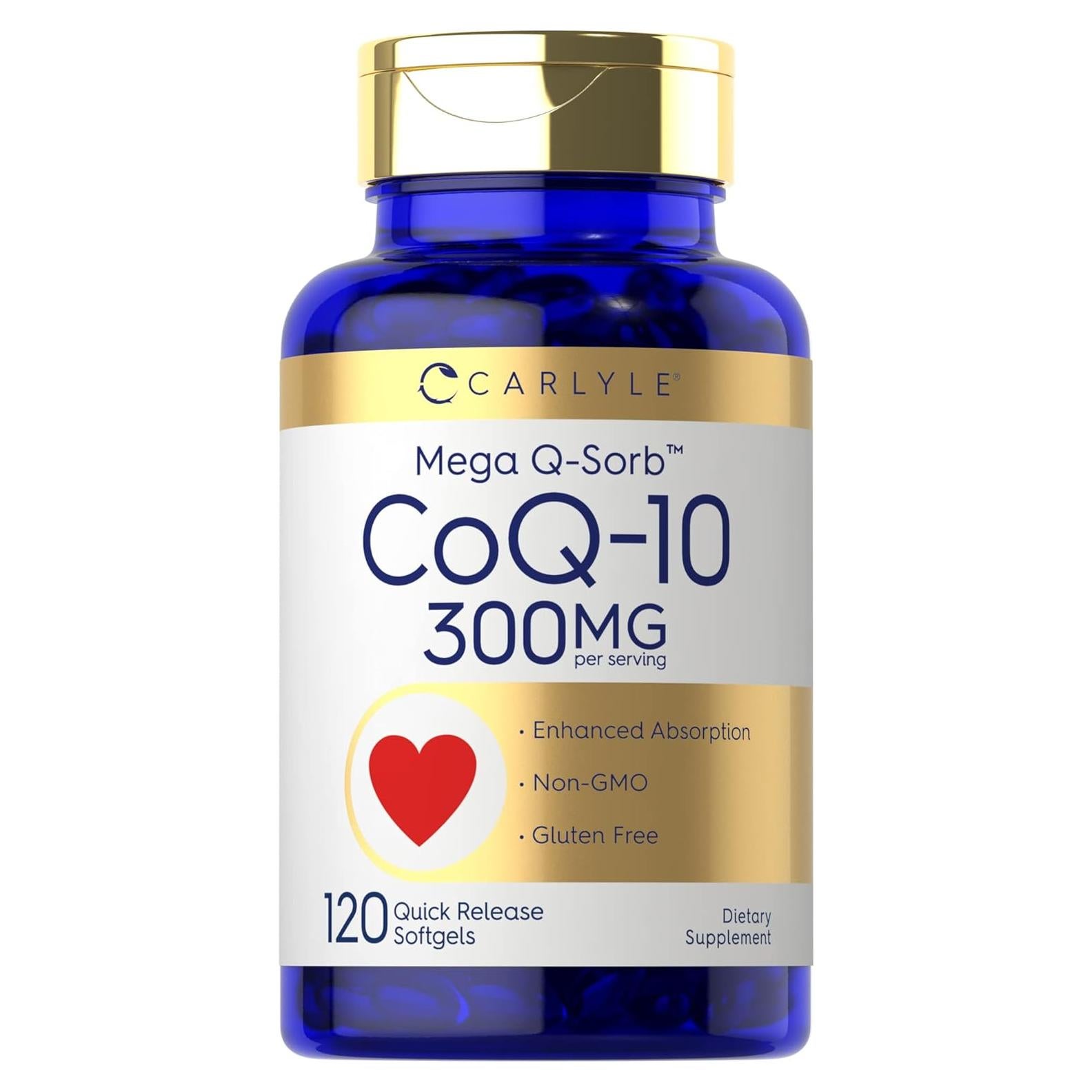 Carlyle CoQ10 300mg Mega Q-Sorb 120 Gelatinas Blandas