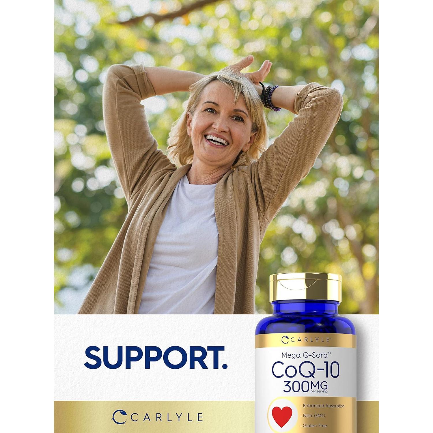 Carlyle CoQ10 300mg Mega Q-Sorb 120 Gelatinas Blandas