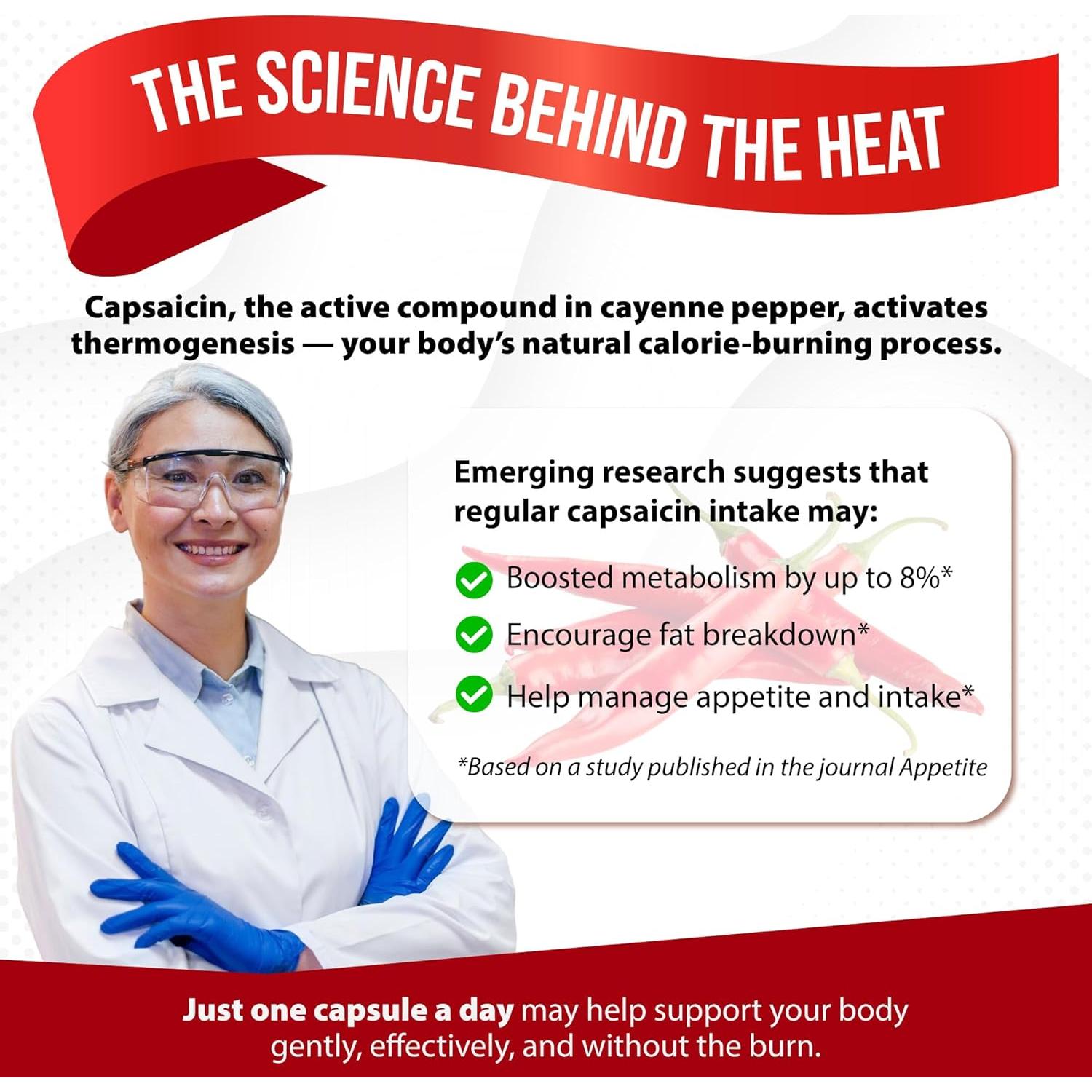 Cápsulas de Pimienta de Cayena Aumeto 180 Unidades - Bienestar Digestivo y Cardiovascular