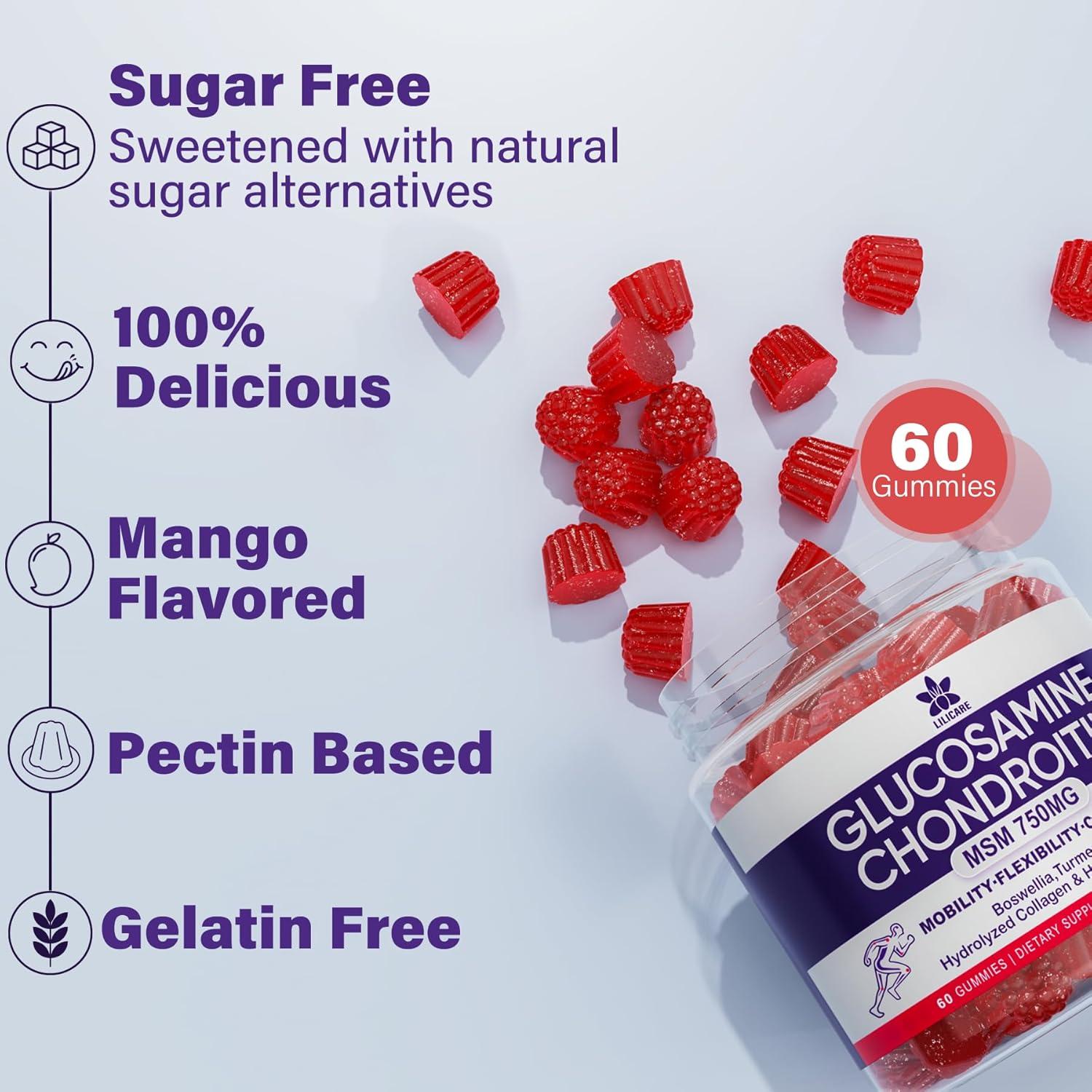 Gomitas de Glucosamina y Condroitina LILICARE 60 Unidades