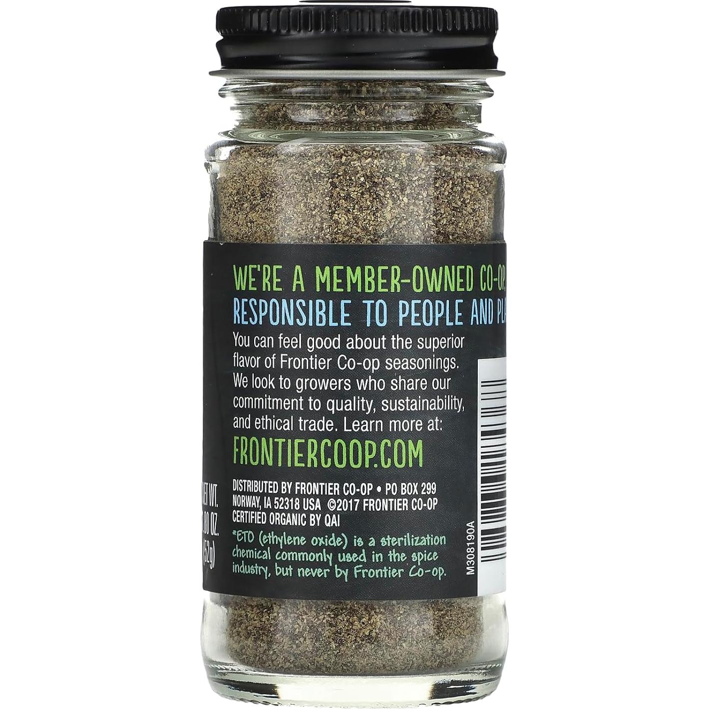 Pimienta Negra Molida Fina Orgánica Frontier Co-op 51g