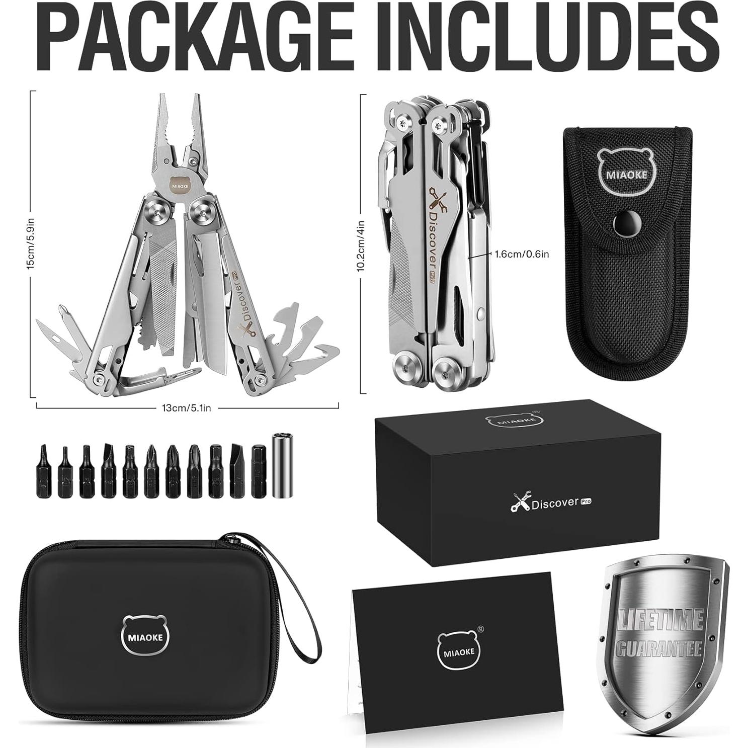 Multiherramienta MIAOKE 23 en 1 con Caja Regalo Plata