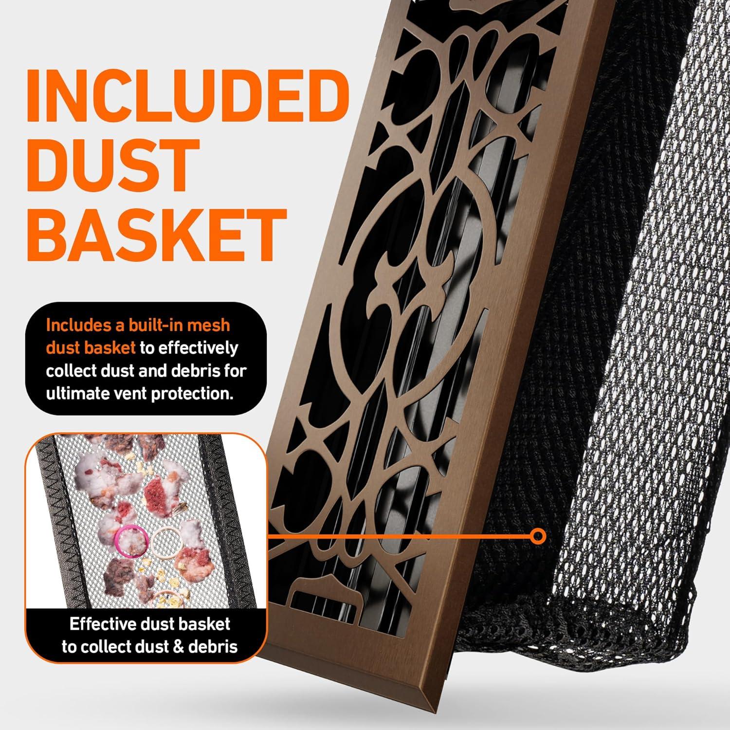 Cubierta de Ventilación de Piso 2x10 cm Home Intuition Bronce