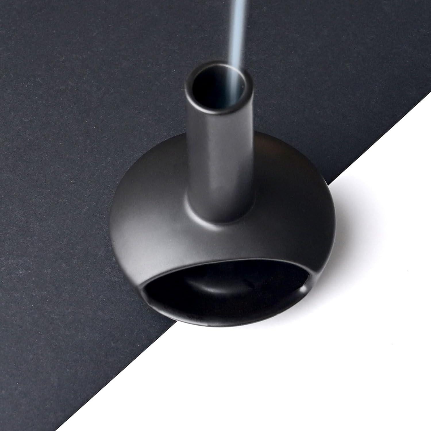 Soporte de Incienso Cerámica Tnstbiee Moderno Negro 9.1cm