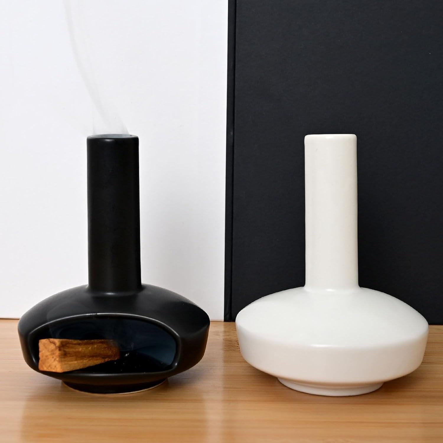 Soporte de Incienso Cerámica Tnstbiee Moderno Negro 9.1cm