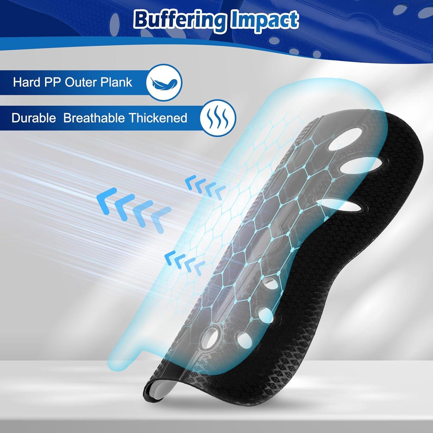 Protectores de Espinillas de Fútbol NADUSEP, 2 Pares, Transpirables