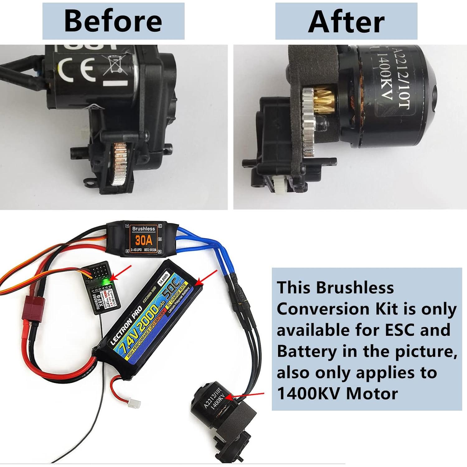 Kit de Conversión Brushless MORLORDY para Crawler RC SCX24