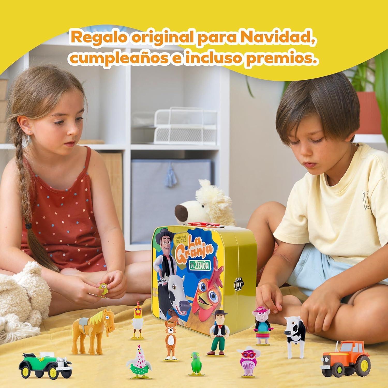 Set de Figuritas de La Granja de Zenon - 12 Piezas + Lata Dorada