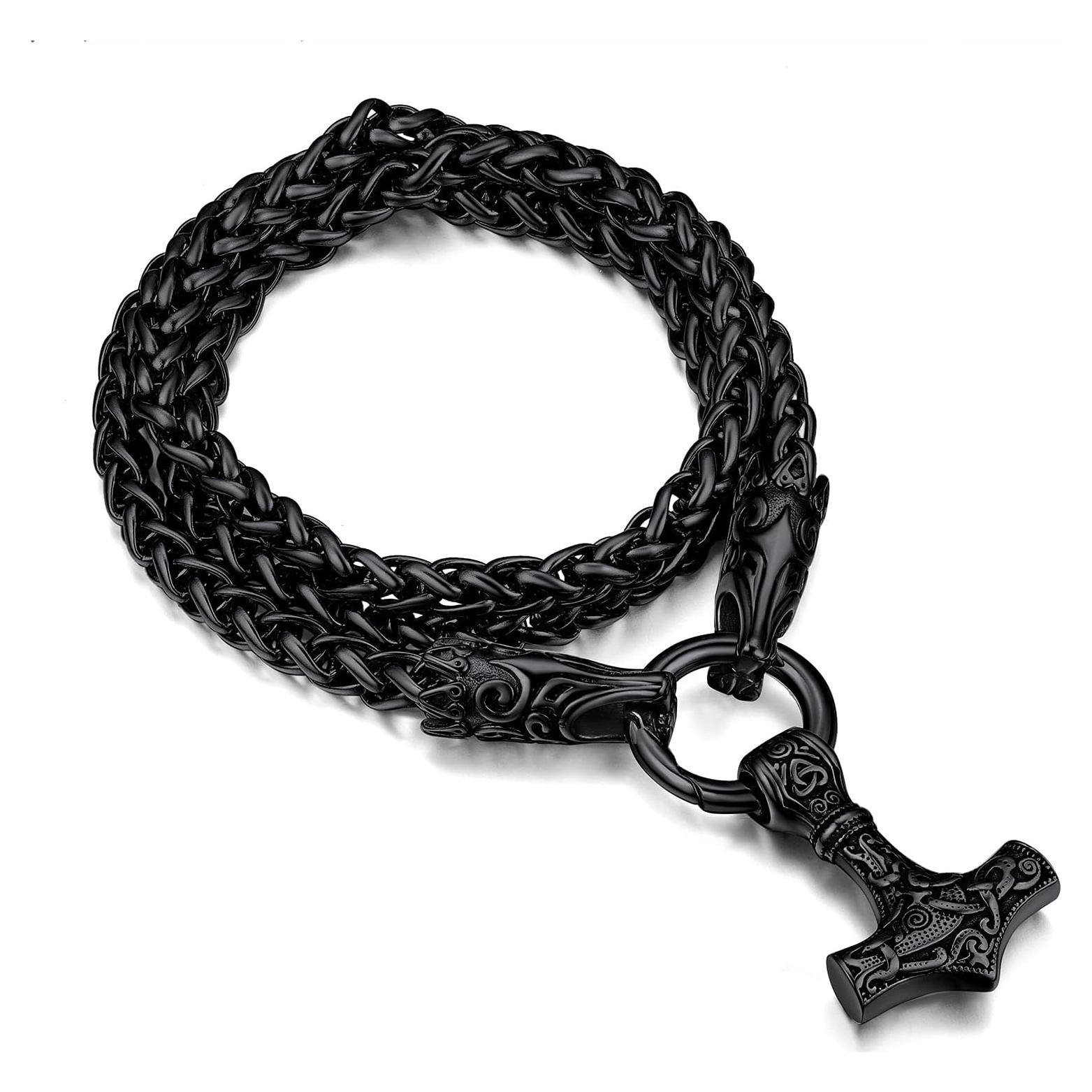 Collar Vikingo FaithHeart Mjolnir Acero Inoxidable 71 cm