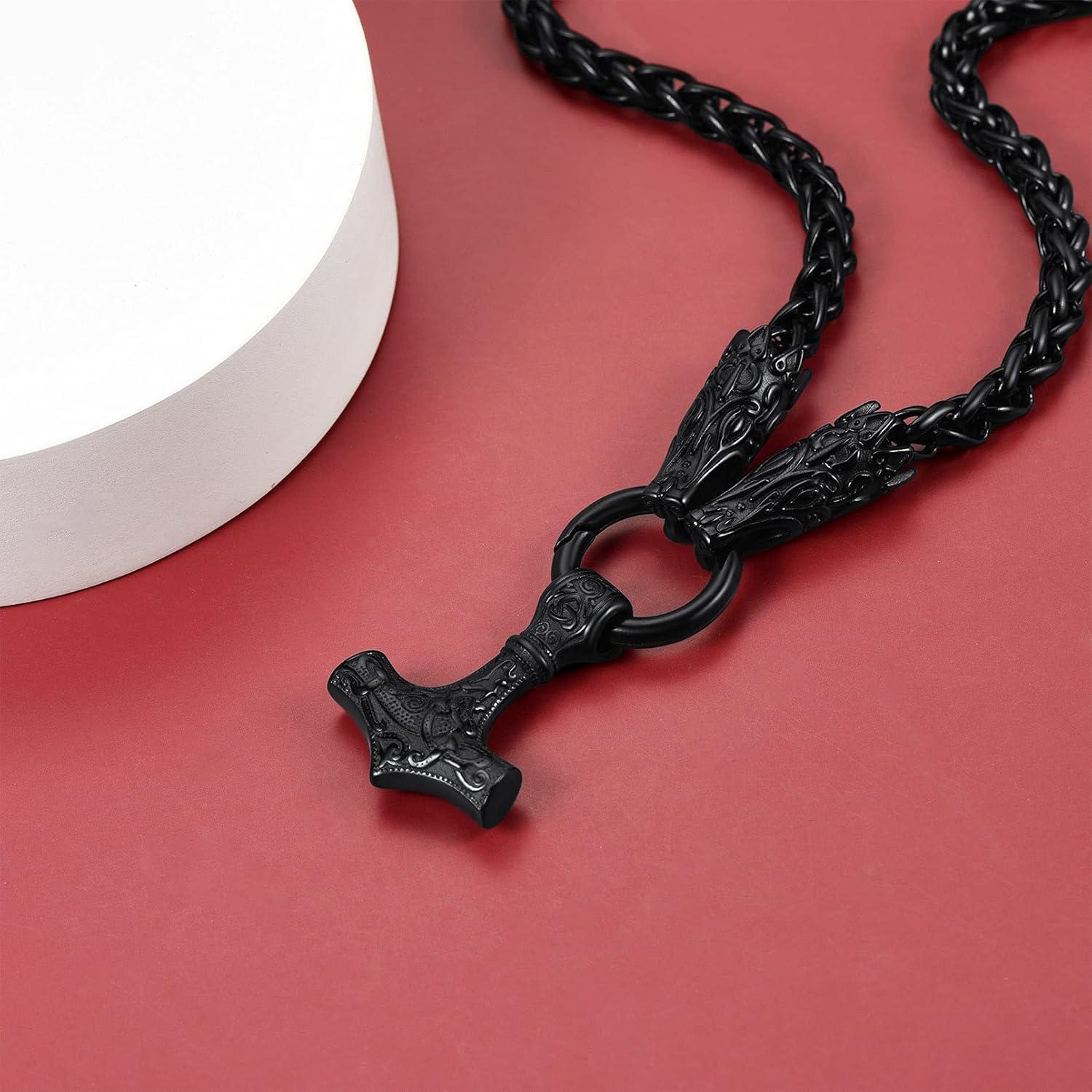 Collar Vikingo FaithHeart Mjolnir Acero Inoxidable 71 cm