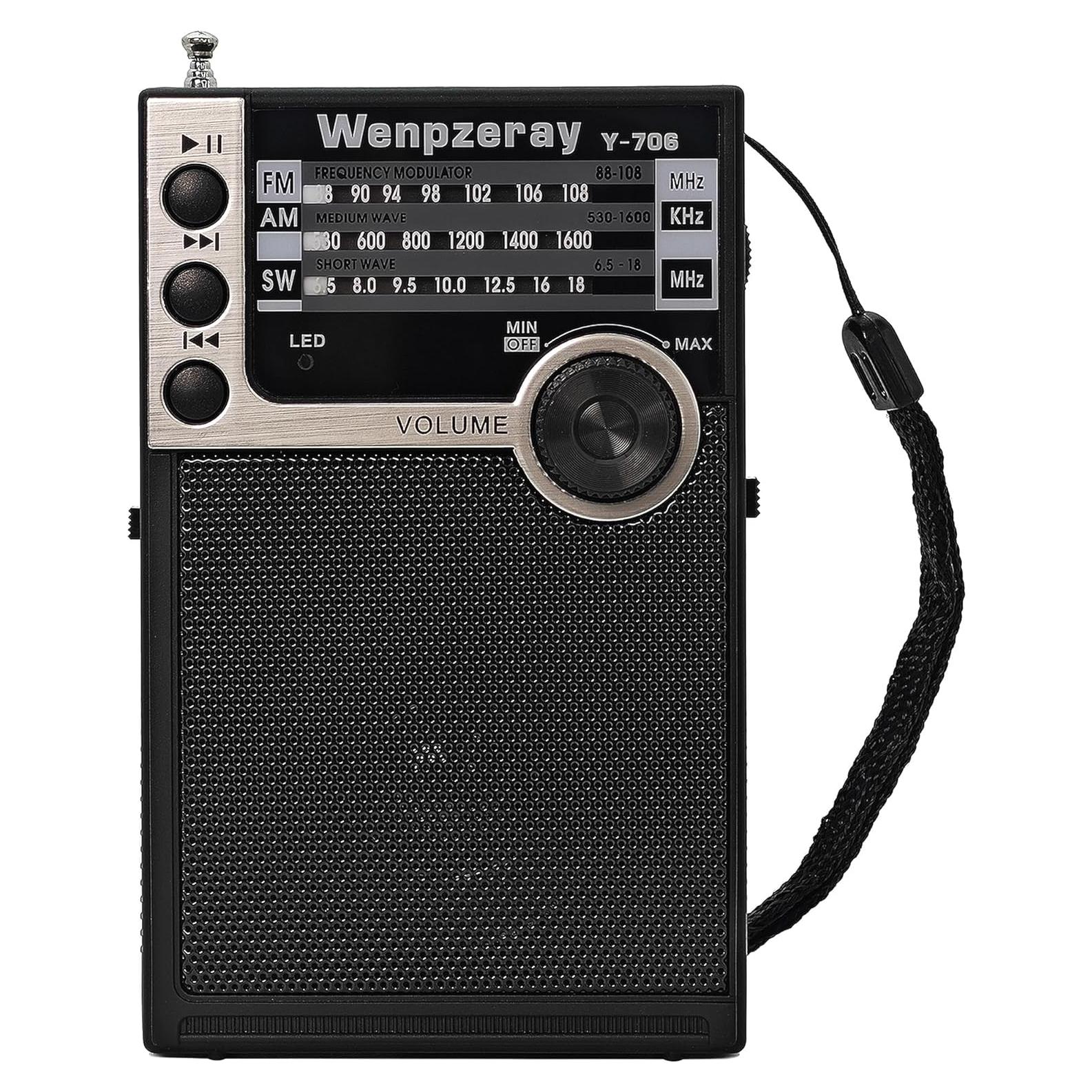 Radio Portátil AM FM SW Y-706 Wenpzeray - Compacta y Ligera