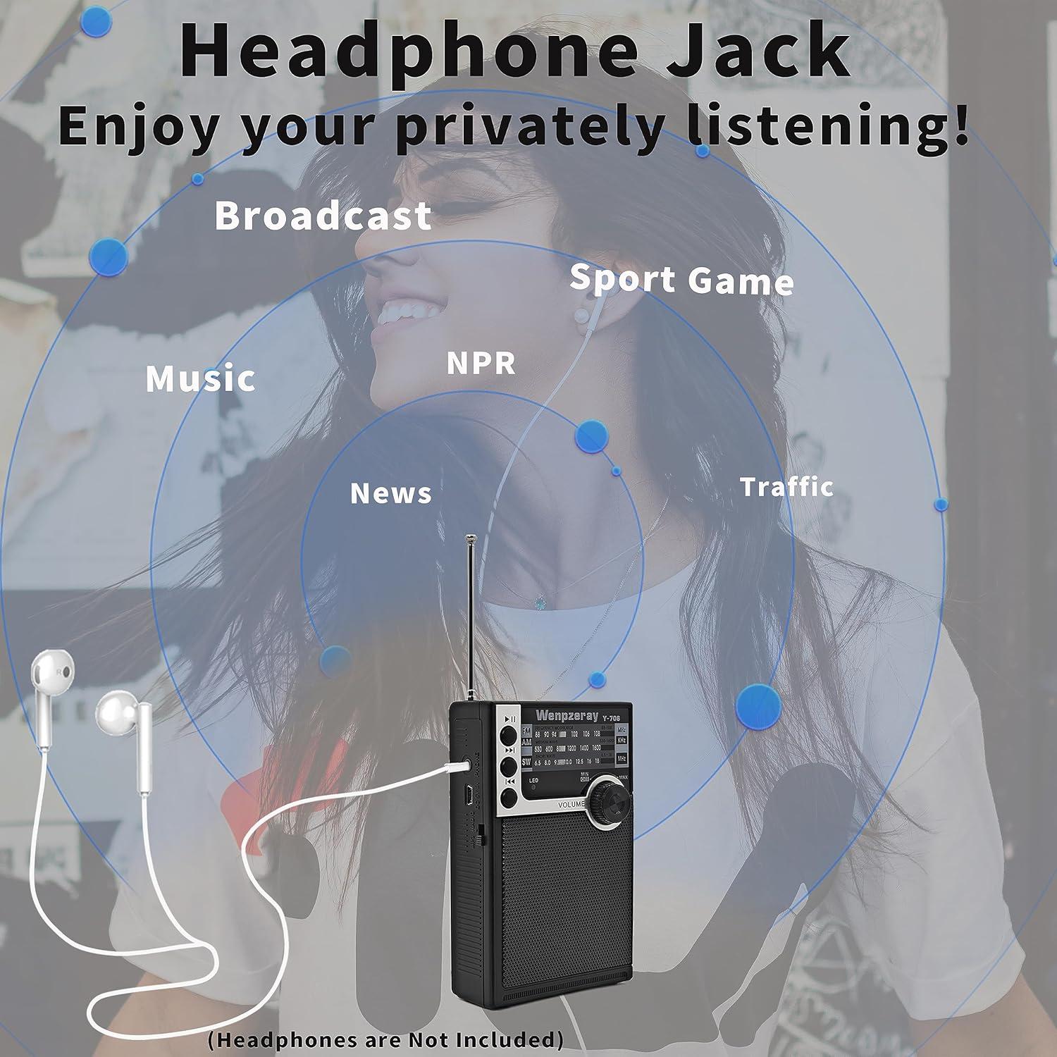 Radio Portátil AM FM SW Y-706 Wenpzeray - Compacta y Ligera