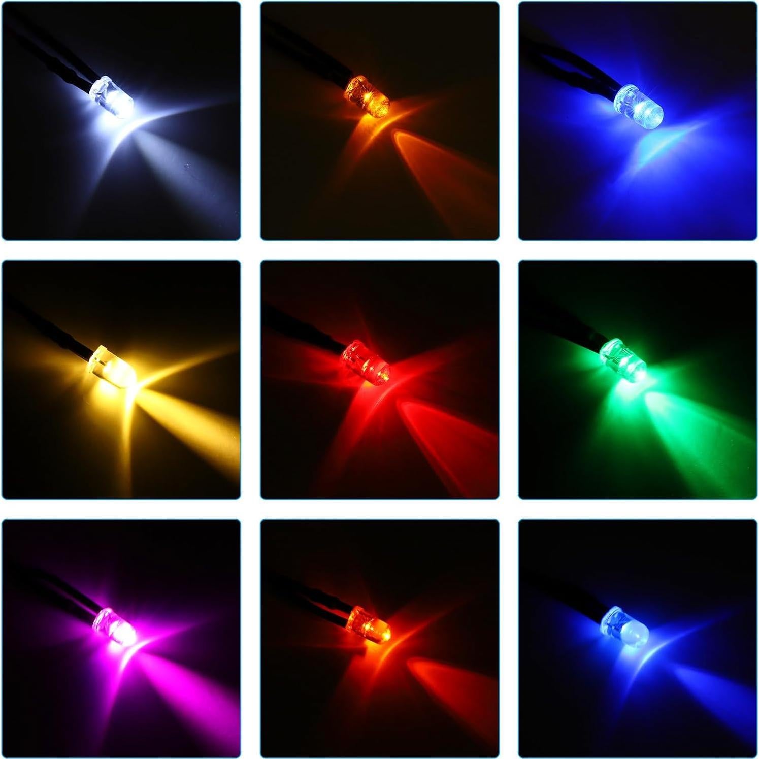 Diodos LED 5mm PATIKIL Blanco Cálido 12 Pcs 3V-6V