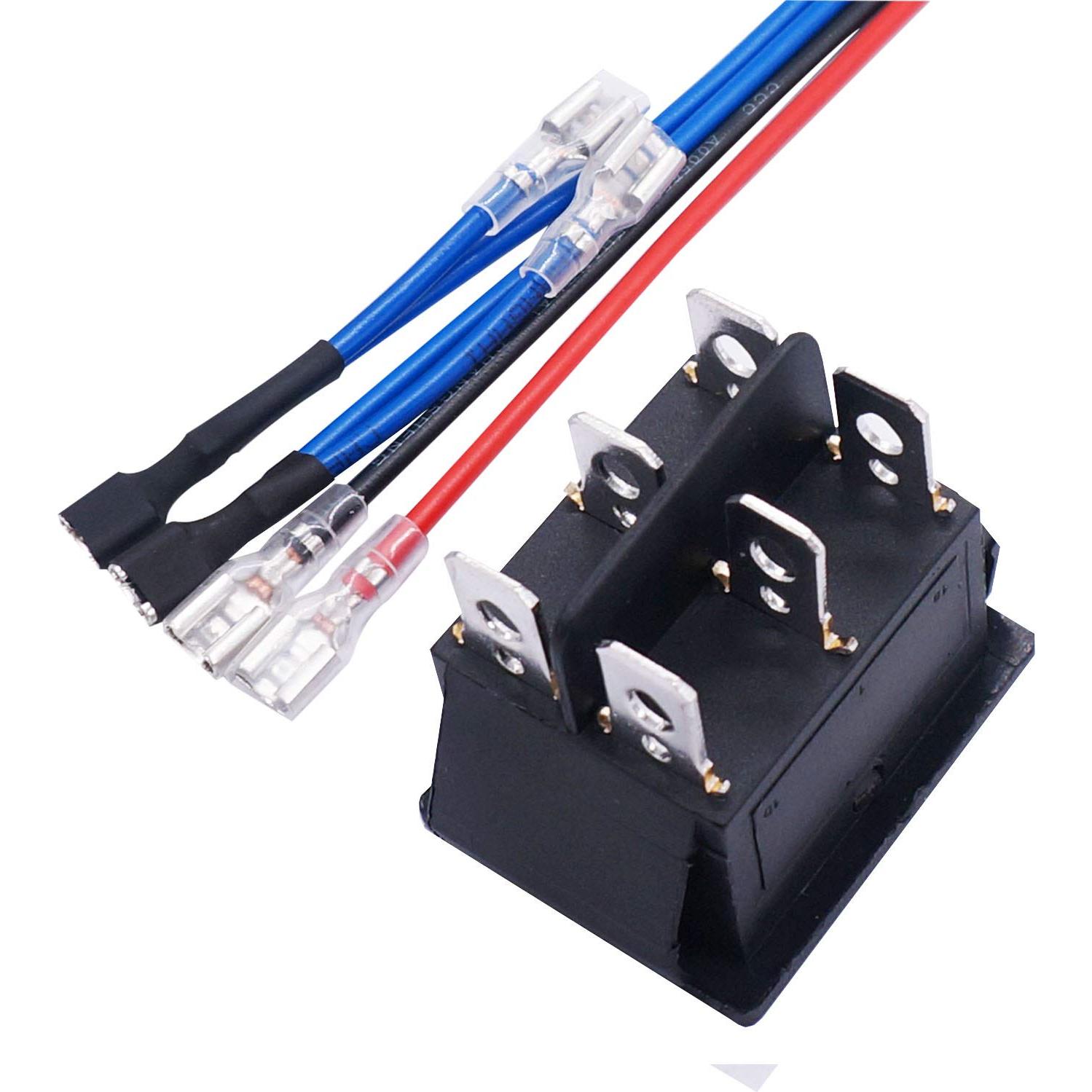 Interruptor de Palanca Weideer 20A 12V DC DPDT 6 Pines ON-Off-ON