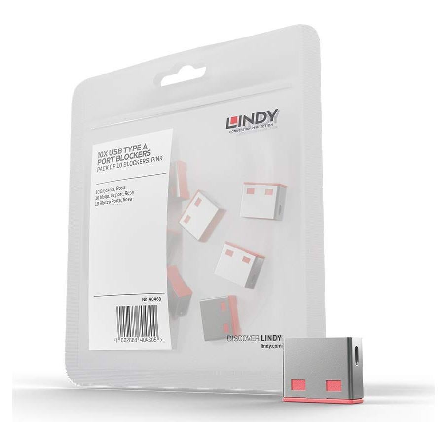 Bloqueador de Puerto USB Lindy 40460 - Paquete de 10 Rosa