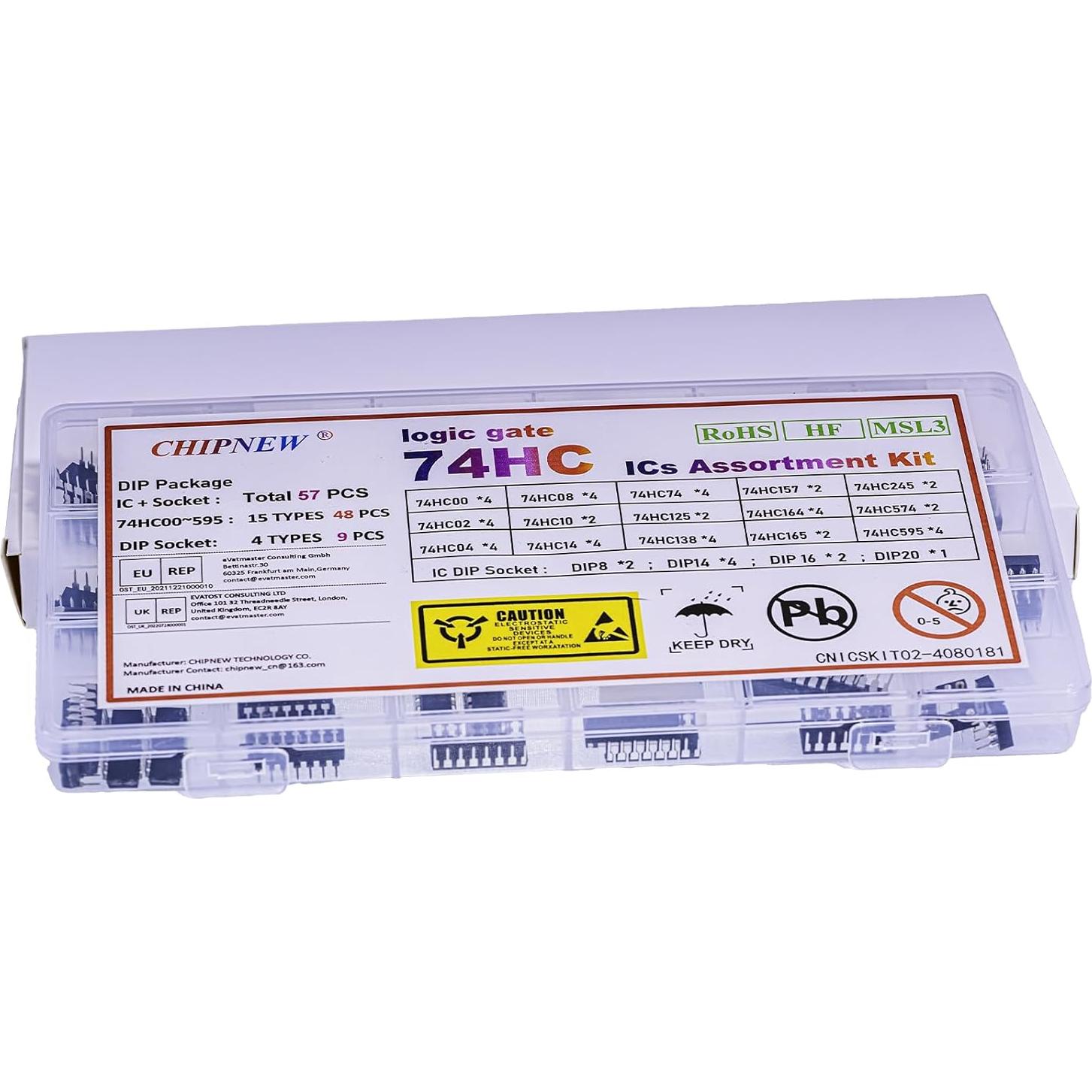 Kit de ICs Lógicos CMOS 74HC 57 Piezas CHIPNEW