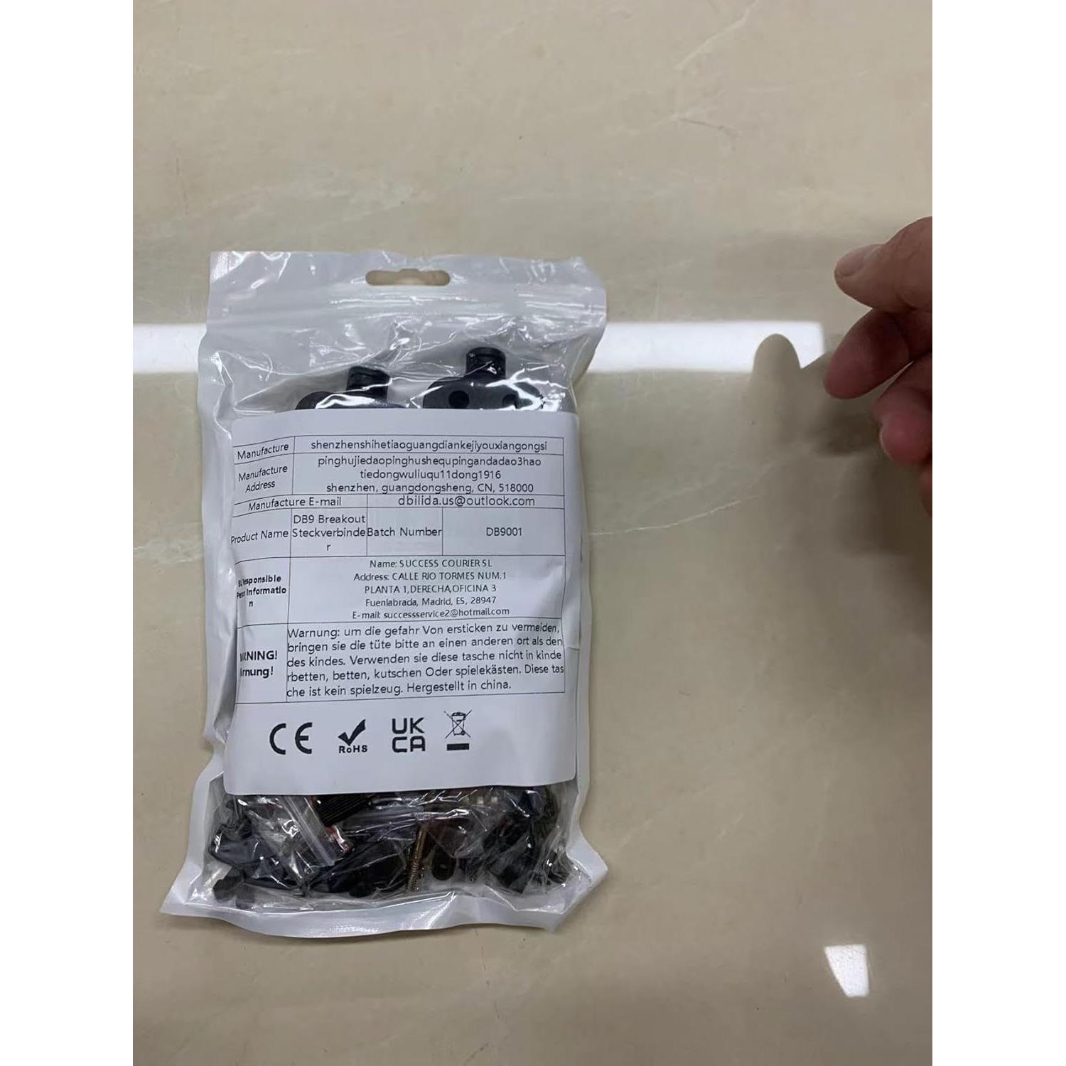 Conector DB9 sin soldadura Dbilida 2 Machos 2 Hembras 16mm