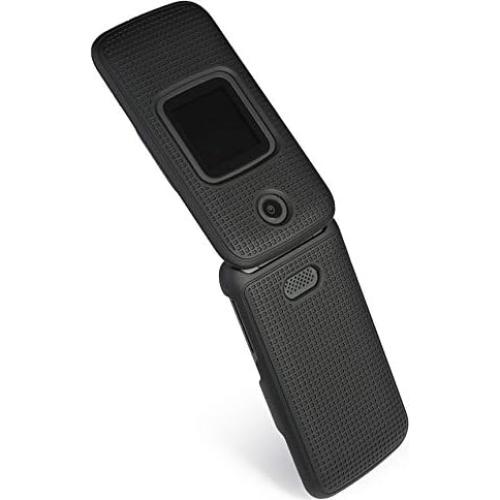Funda con Clip para Alcatel Smartflip Nakedcellphone Negro