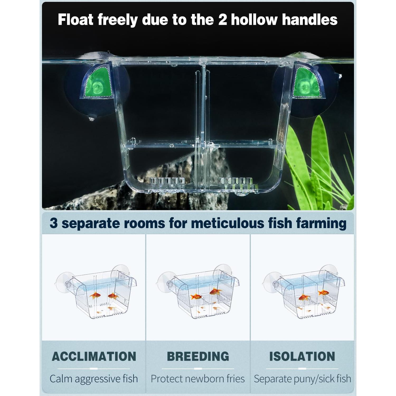 Caja de Cría de Peces Pawfly Pequeña 8.4x6.4x7.1cm Acrílico
