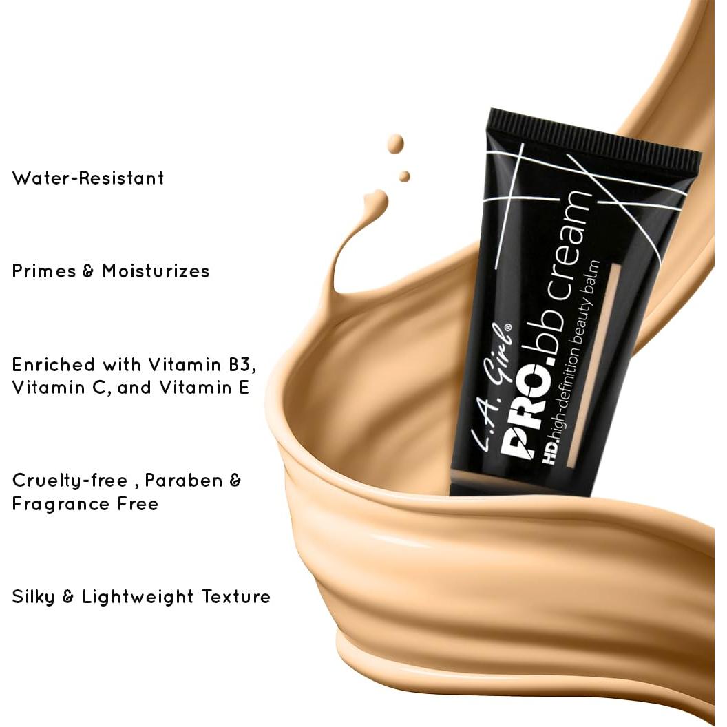 Crema BB HD PRO L.A. Girl Justo 29.57 ml - Hidrata y Prepara