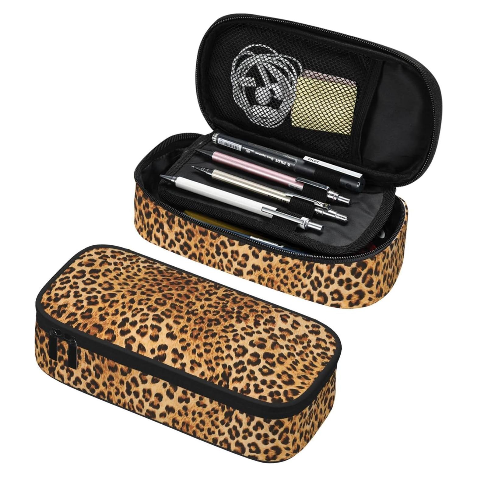 Estuche de Lápiz PAUSEBOLL Estampado de Leopardo 21.1x9.4cm