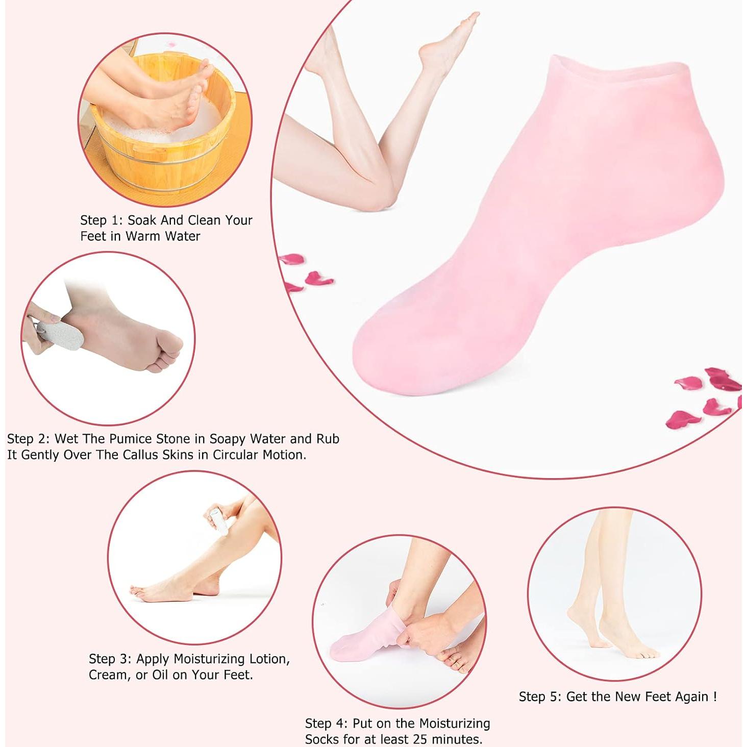 Calcetines Hidratantes de Gel KVMDAZ para Mujeres - 1 Par