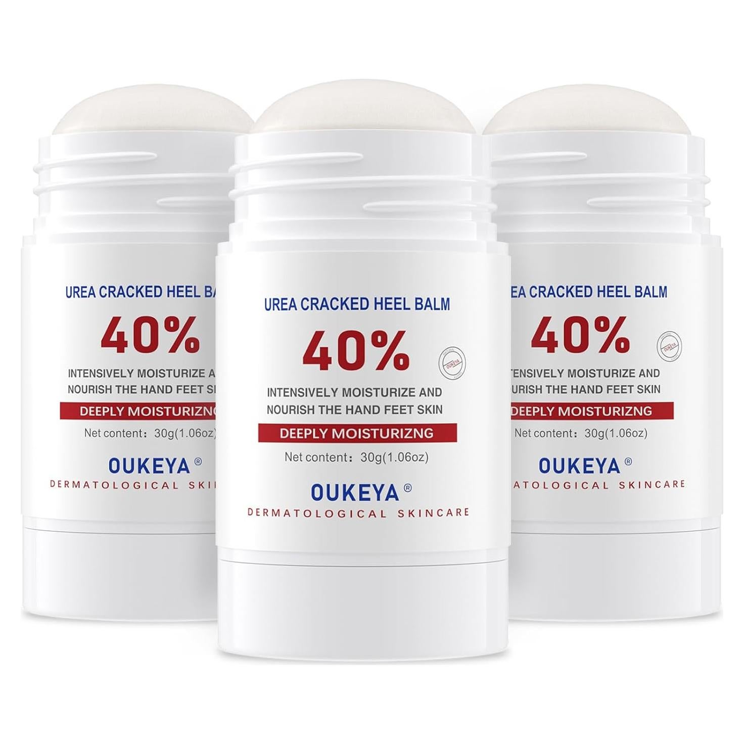 Crema de Urea 40% OUKEYA para Piel Seca y Agrietada - 3 Paquetes