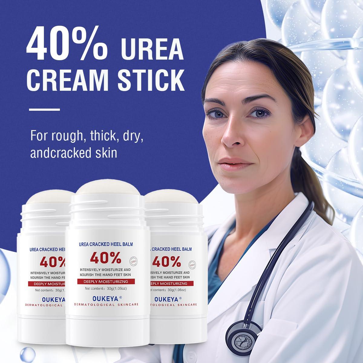 Crema de Urea 40% OUKEYA para Piel Seca y Agrietada - 3 Paquetes
