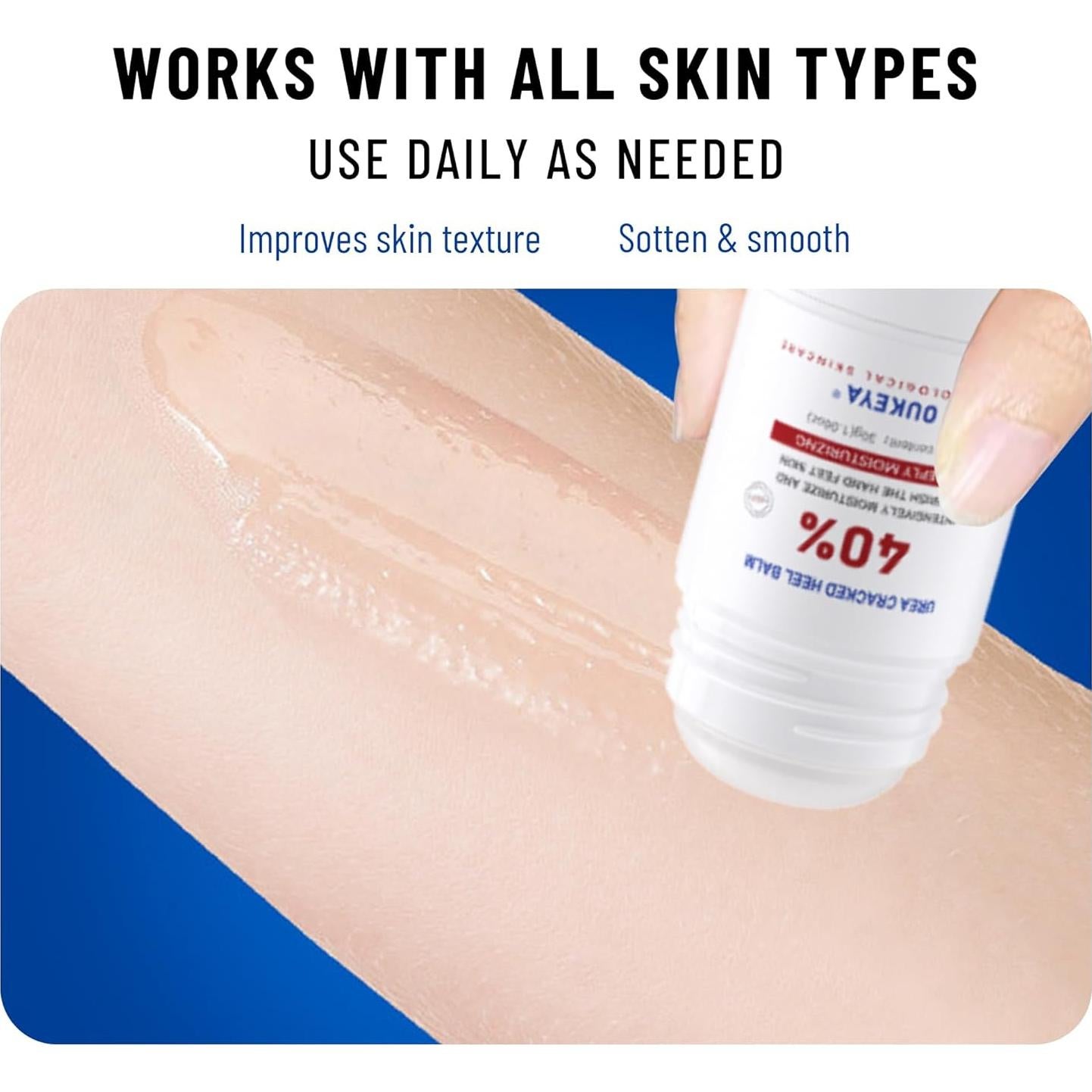 Crema de Urea 40% OUKEYA para Piel Seca y Agrietada - 3 Paquetes