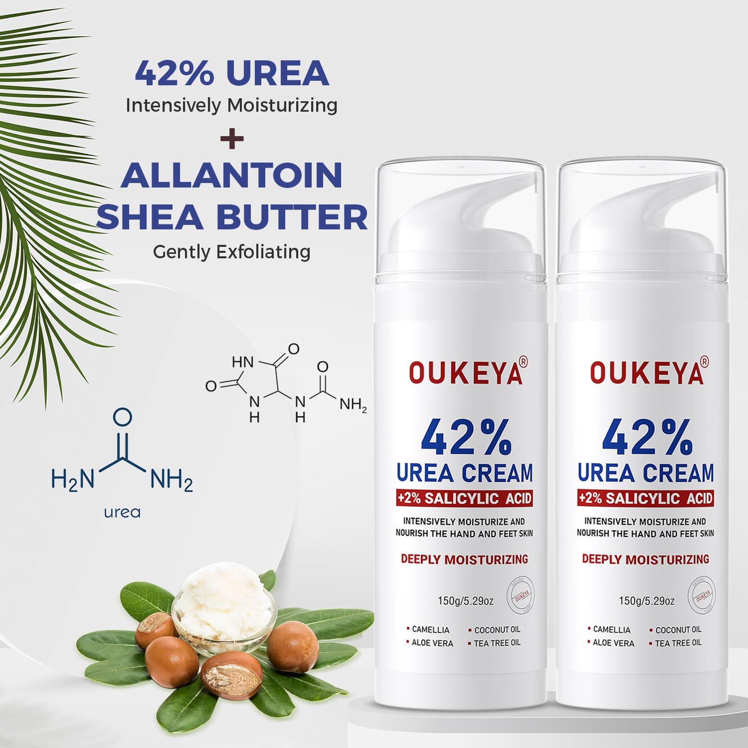 Crema de Urea OUKEYA 42% + Ácido Salicílico 2% - 2 Piezas