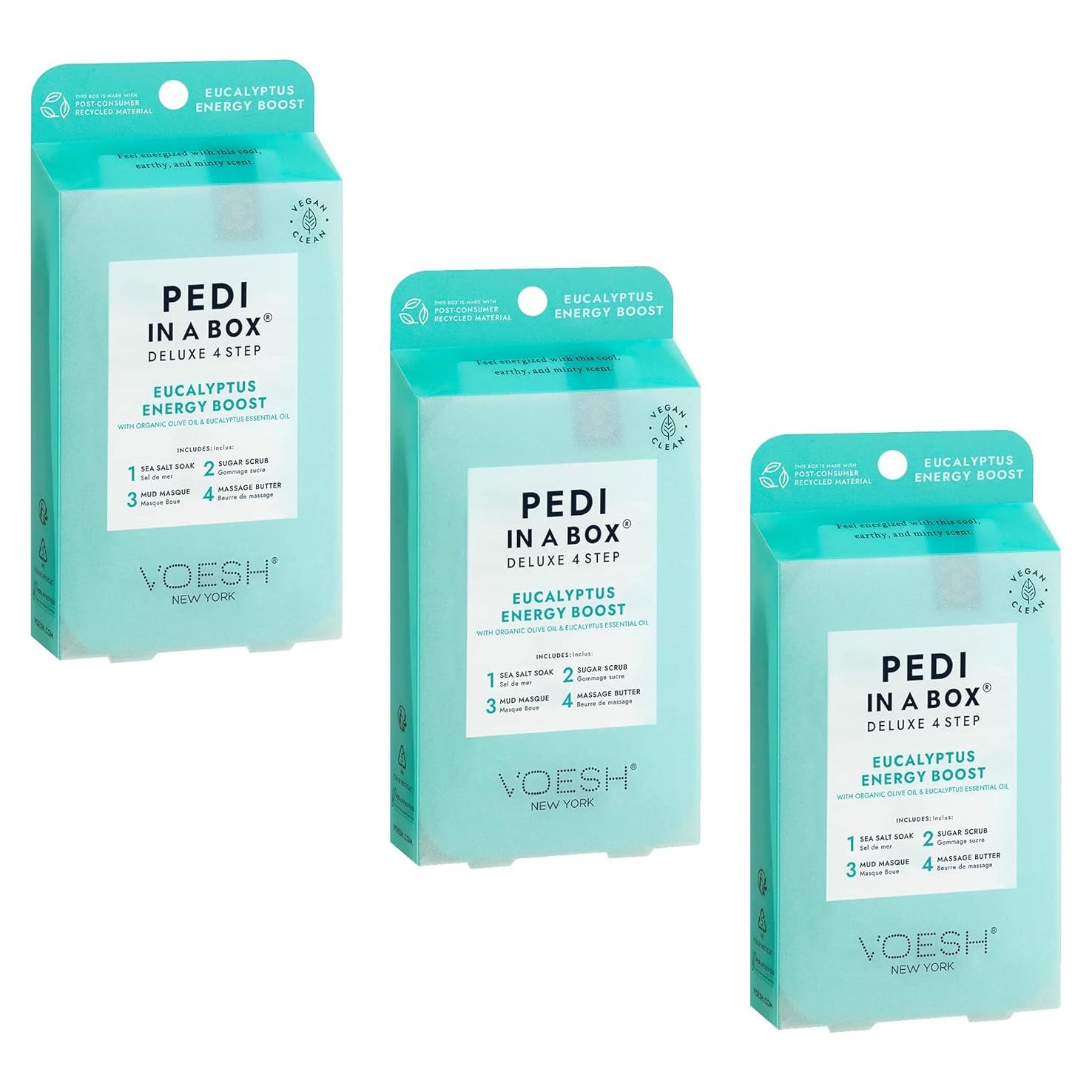 Kit de Pedicura VOESH 4 Pasos Eucalipto - 3 Paquetes
