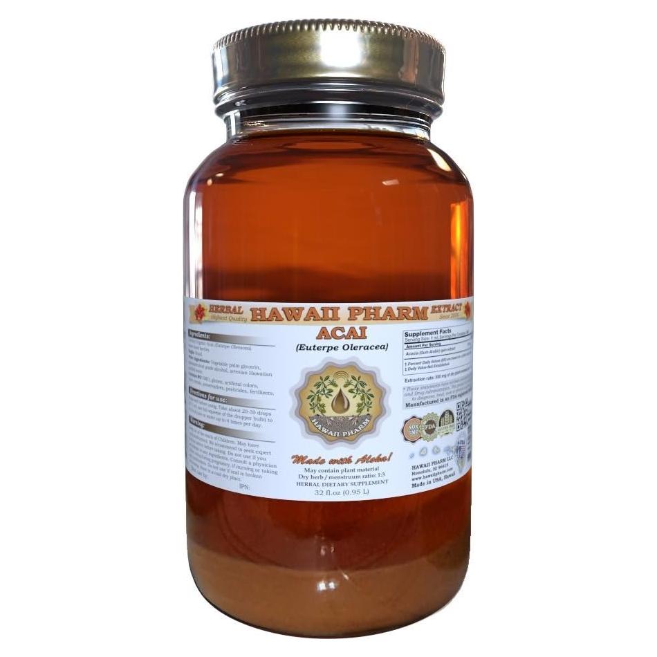 Extracto Líquido de Acai HawaiiPharm 946 ml Orgánico